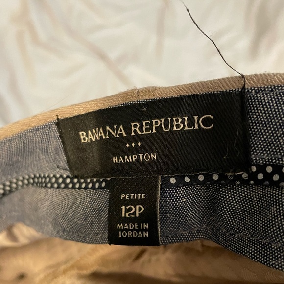 Banana Republic Hampton Fit Beige Trousers Pants Women’s 12P - Picture 6 of 6